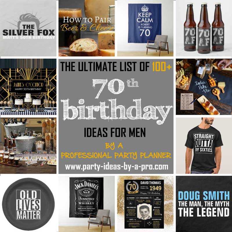 70th birthday party theme ideas for dad