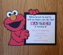 Elmo Birthday Party Invitations Personalized 10