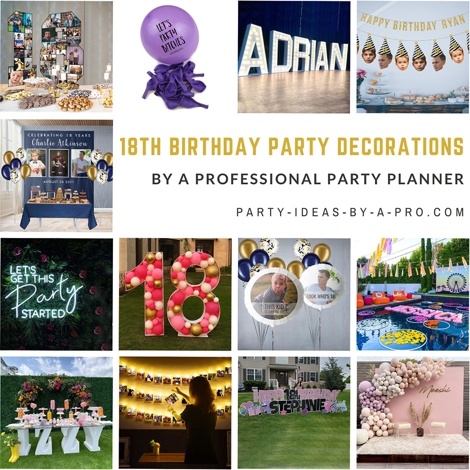 18th birthday party table decoration ideas