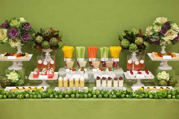 home buffet table decoration