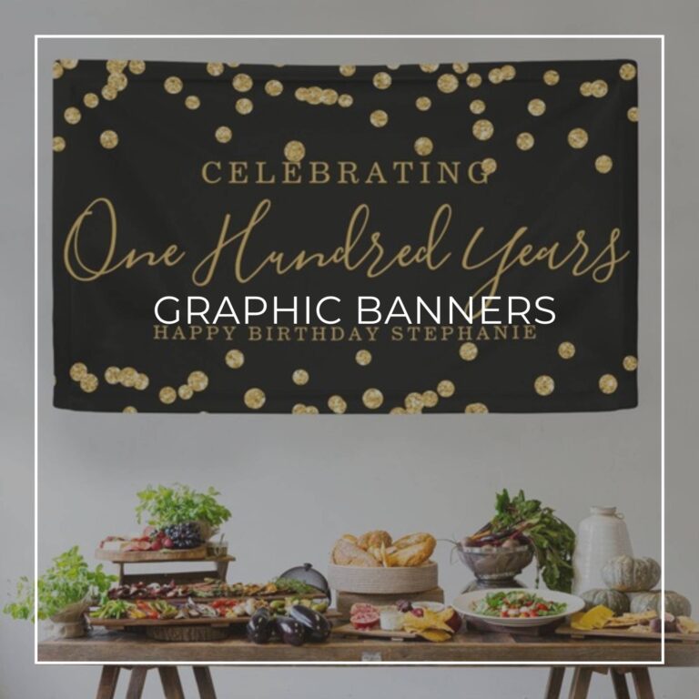 Celebrating 100 Years black and gold sequin custom birthday banner