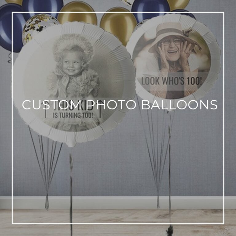 This Kid is Turning 100 and Look Who's 100 custom photo birthday balloons