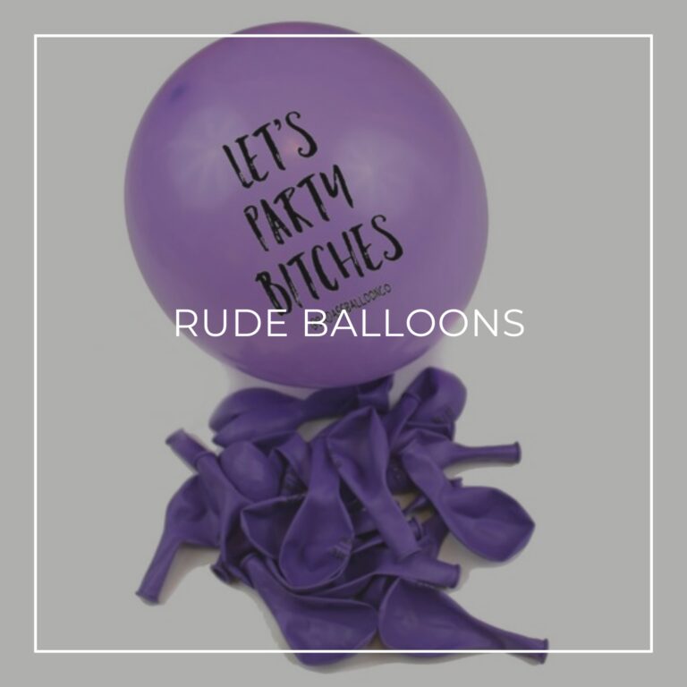 Yassss Bitch printed rude balloon for a 18th birthday party