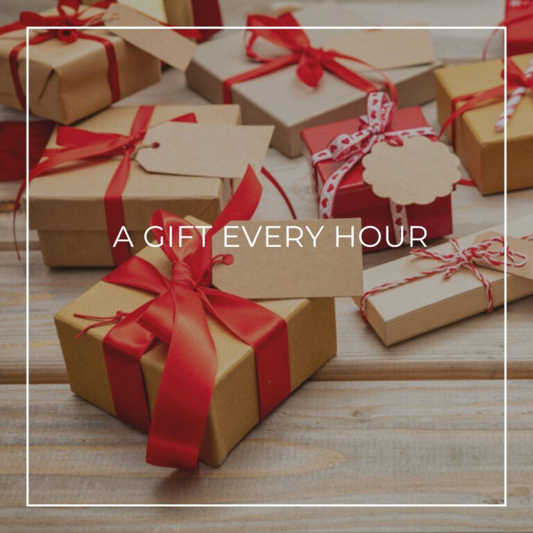 a collection of gift wrapped boxes