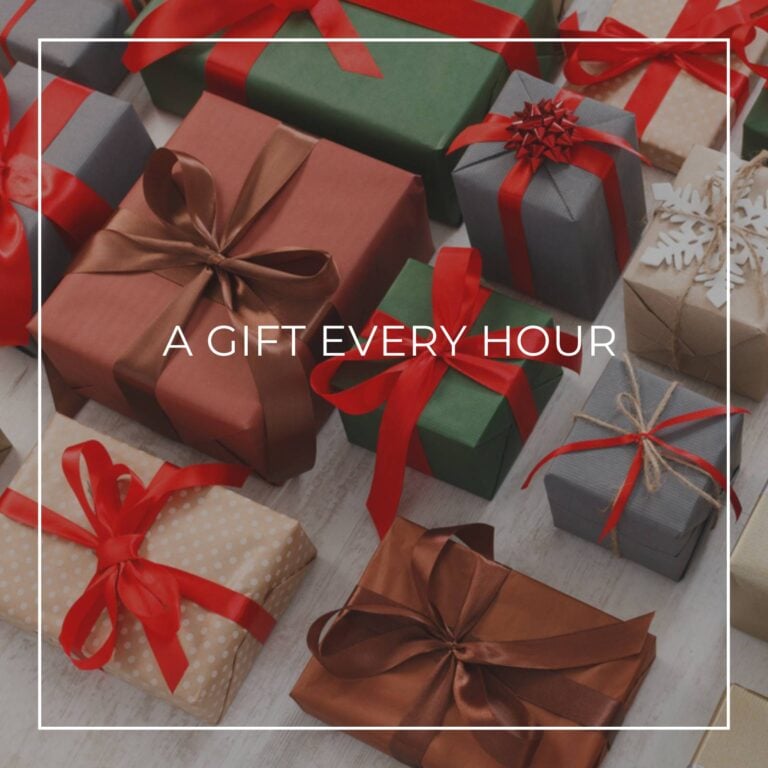 a collection of gift wrapped boxes