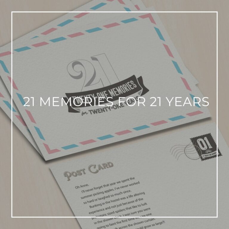 21st birthday memory postcards