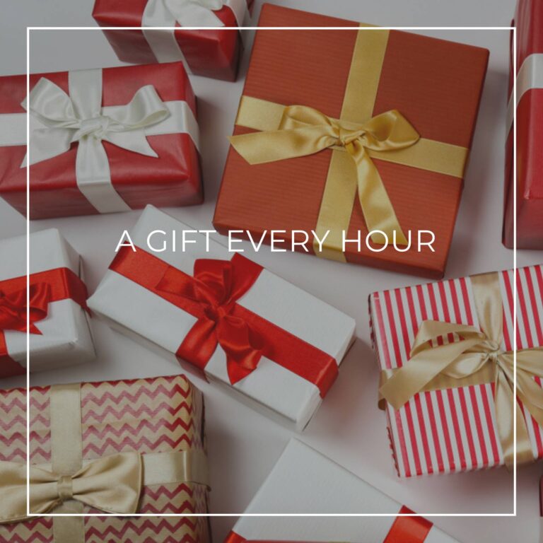 a collection of gift wrapped boxes