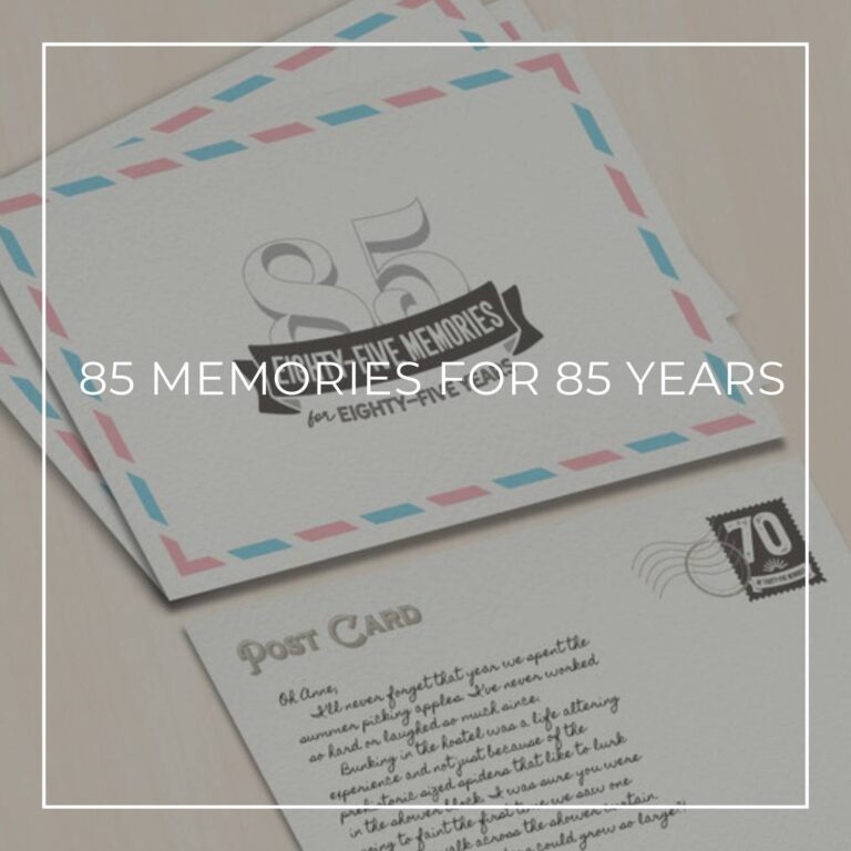 85th birthday memory postcards