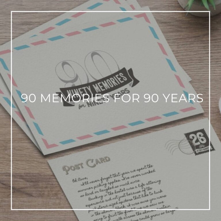 90th birthday memory postcards