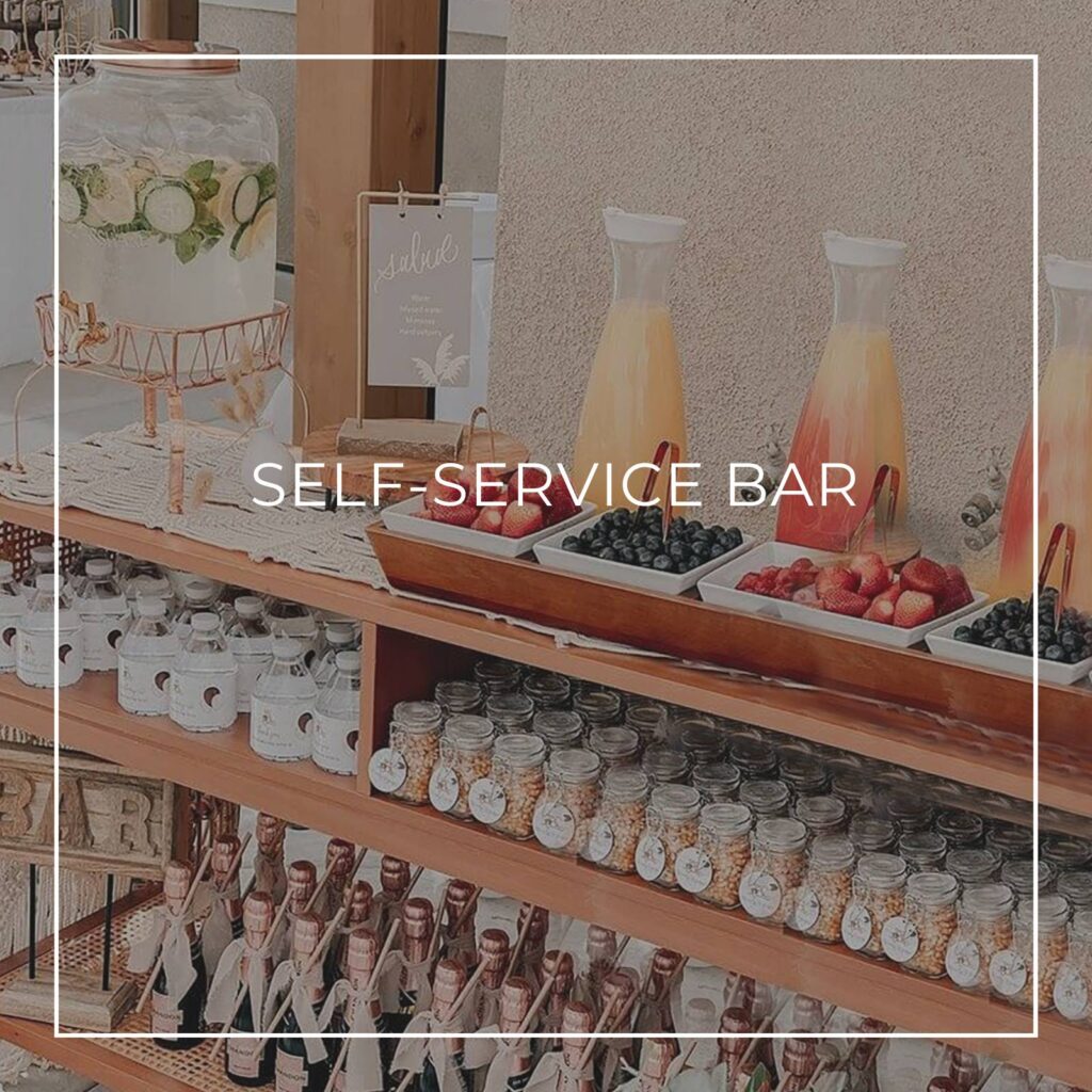 DIY self-service party drinks bar