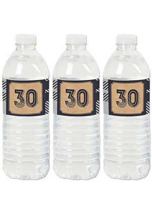 Aged to Perfection 30th birthday water bottle labels