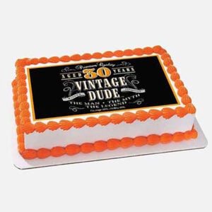 Vintage Dude cake topper