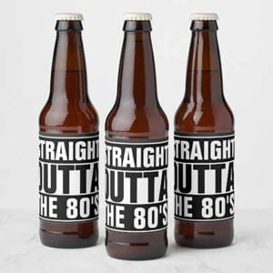 Straight Outta the 80s beer bottle labels