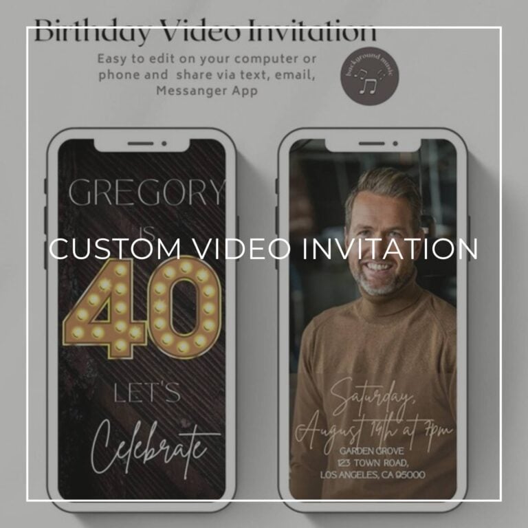 40th Birthday Custom Video Invitation title image