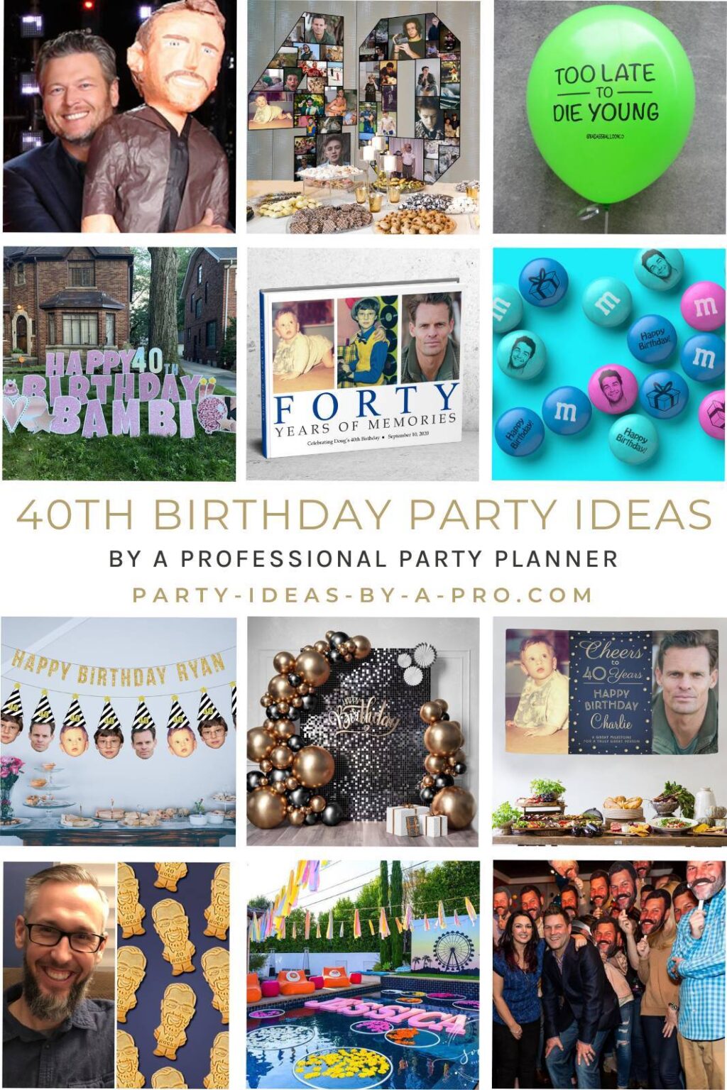 By a Pro: Creative 40th Birthday Party Ideas by a Professional