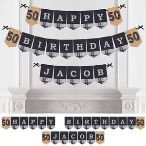Aged to Perfection 50th birthday pennant banner