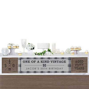 Aged to Perfection 50th custom birthday banner