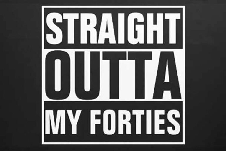 Straight Outta My Forties 50th birthday party theme