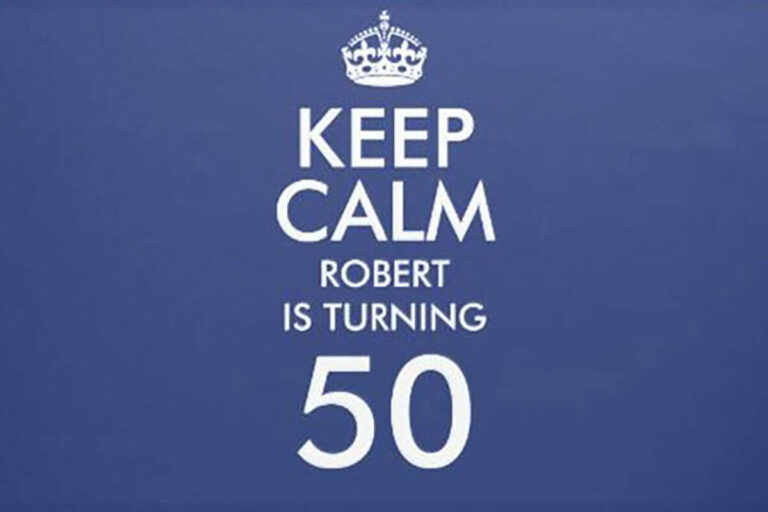 Custom Keep Calm 50th birthday party theme