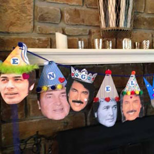Custom Fan Faces photo banner for 50th birthday party