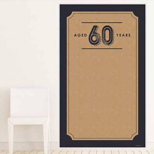 Aged to Perfection 60th birthday party backdrop