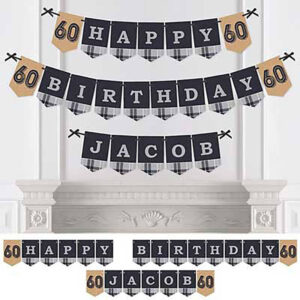 Aged to Perfection 60th birthday pennant banner