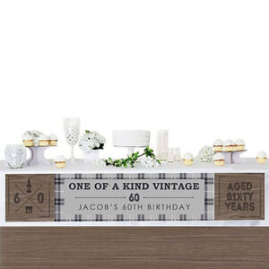 Aged to Perfection 60th birthday custom banner