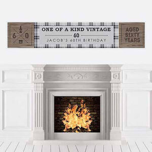Aged to Perfection 60th birthday custom banner
