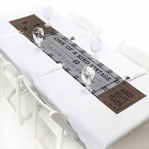 Aged to Perfection 60th birthday custom table runner