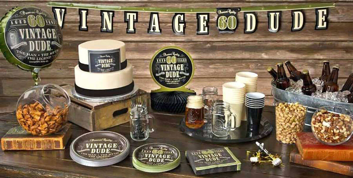 Aged to Perfection 60th birthday party supplies