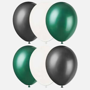 Green, grey and white Vintage Dude 60th birthday party balloons