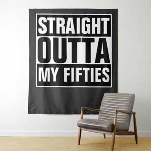 Straight Outta My Fifties 60th birthday party backdrop