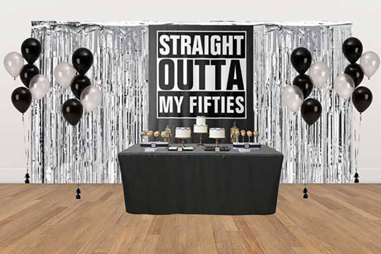 Straight Outta My Fifties 60th birthday party desert table