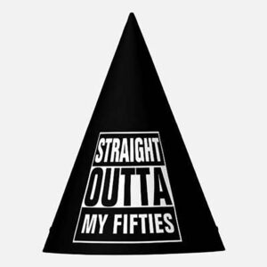 Straight Outta My 50s 60th birthday party hat