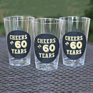 Cheers to 60th birthday party cups