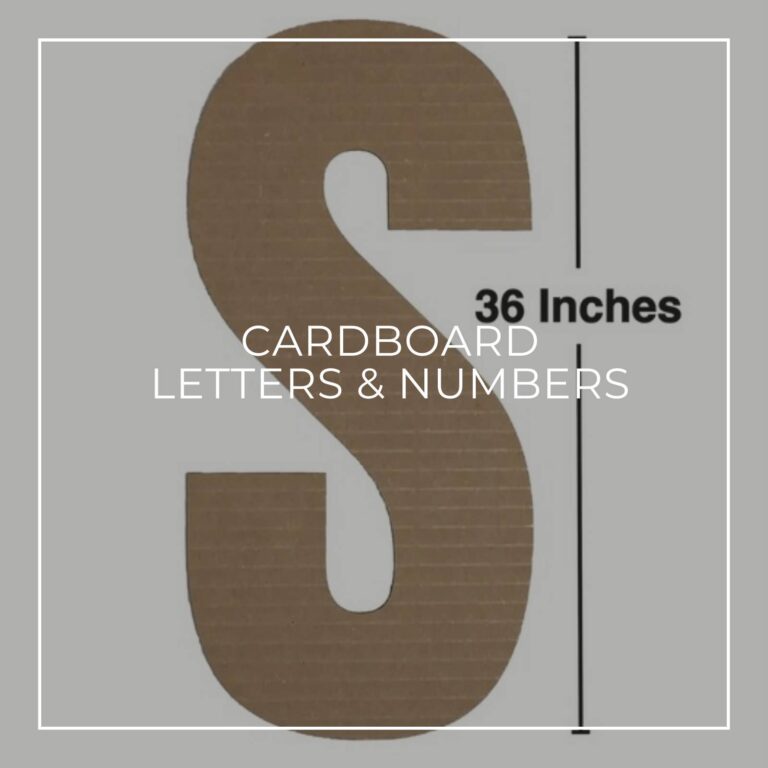 large flat cardboard numbers and letters to create custom 65th birthday party decorations