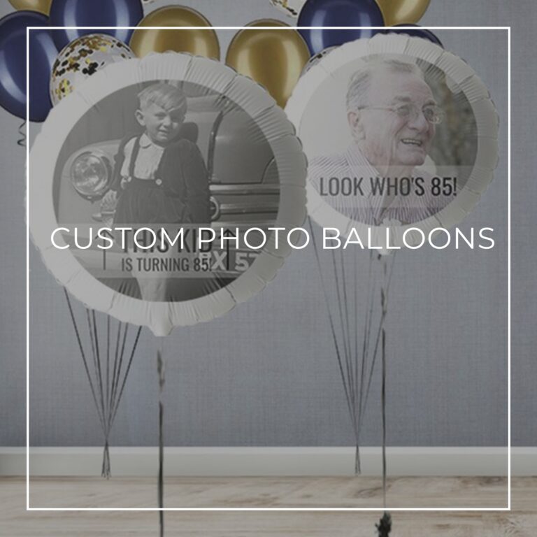 This Kid is Turning 85 and Look Who's 85 custom photo birthday balloons