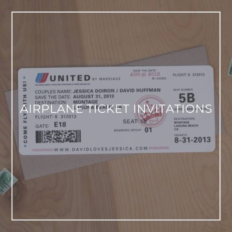 Airplane Ticket Invitations