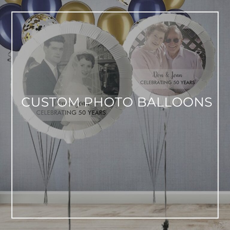 Celebrating 50 Years custom photo anniversary balloons