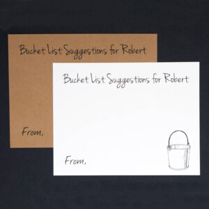 personalized bucket list suggestions cards