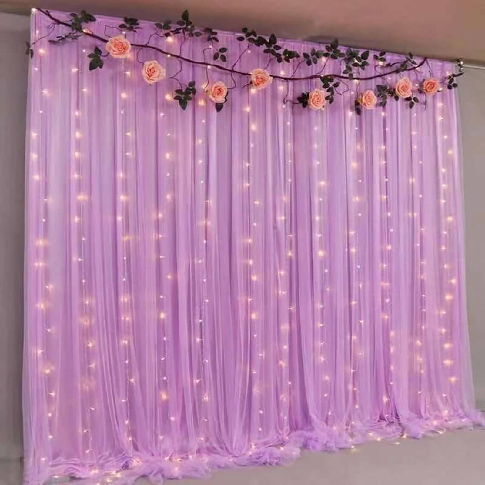 Chiffon String Lights Backdrop | Party Ideas by a Pro