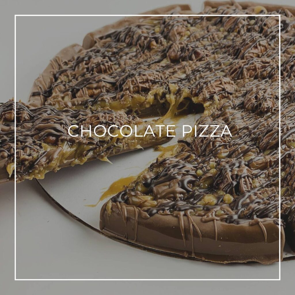 chocolate and caramel pizza