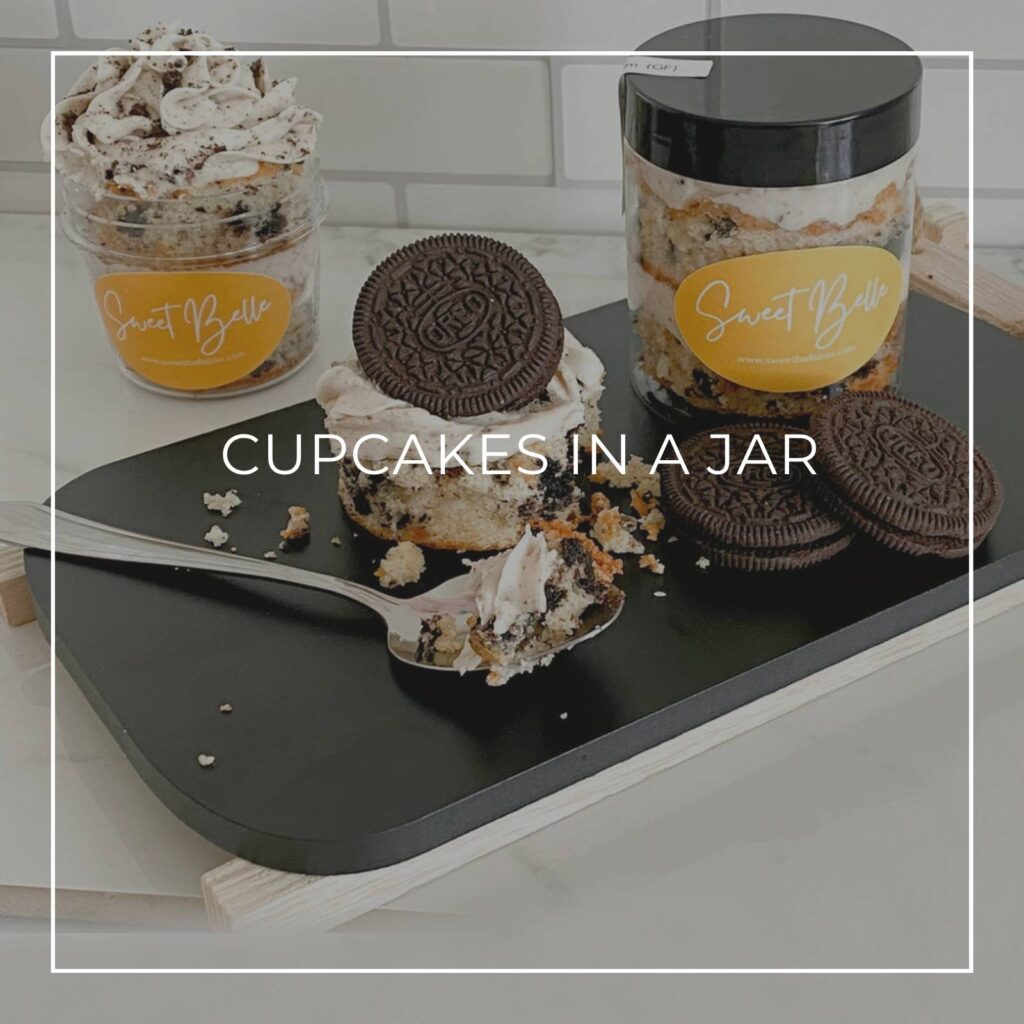 Oreo cookie cupcakes in a jar