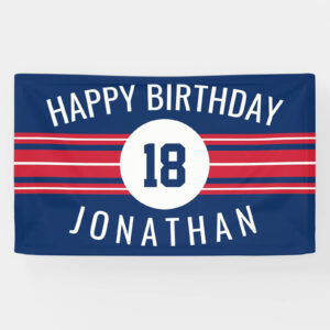 Happy 18th Birthday Jonathan custom party banner