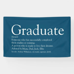 Graduate definition custom graduation party banner