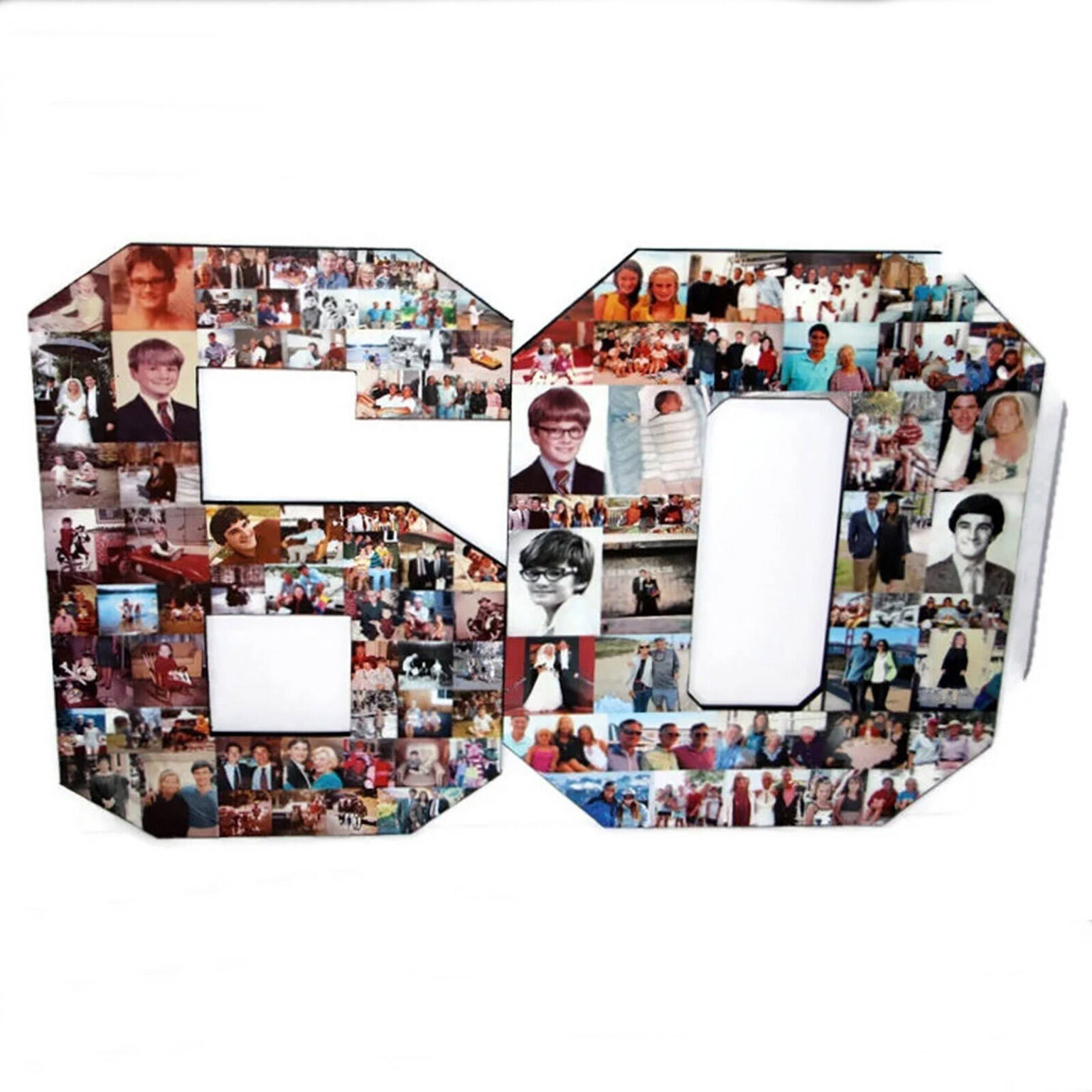 Photo Collage Number Cutouts - Party Decorations by a Pro