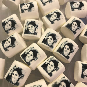 personalized custom photo marshmallows with photos of a young girl