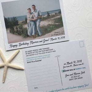 Custom photo share a memory memory postcards