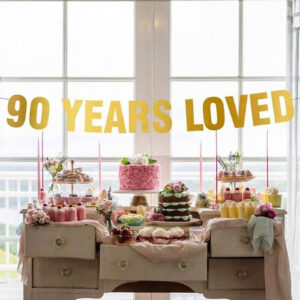 90 Years Love birthday custom phrase banner