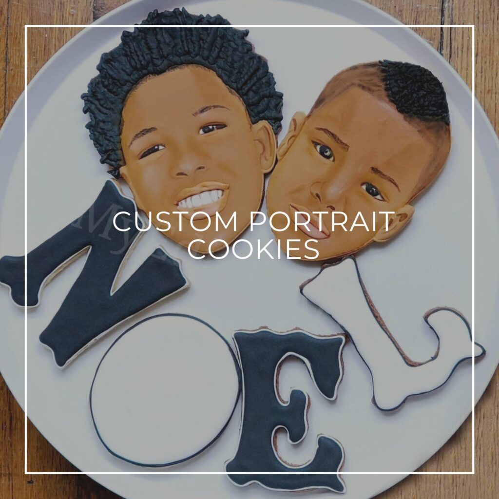 personalized custom portrait cartoon cookies